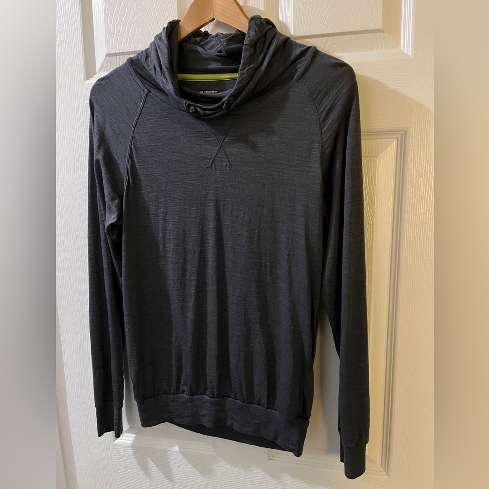 Icebreaker merino wool purple hoodie long sleeve shirt perfect XS
